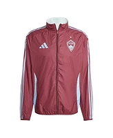 Adidas Men's Burgundy/Sky Blue Colorado Rapids 2025 Anthem Reversible Full-Zip Jacket