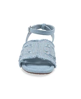 Sam Edelman Little and Big Girls Bella Bay Denim Sandals