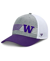 Fanatics Men's Heather Gray/Purple Washington Huskies Profile Trucker Adjustable Hat