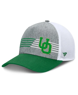 Fanatics Men's Heather Gray/Green Oregon Ducks Profile Trucker Adjustable Hat