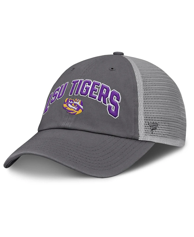 Fanatics Men's Charcoal Lsu Tigers Ionic Trucker Adjustable Hat