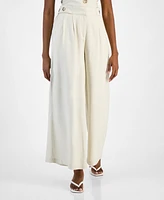 Bar Iii Women's Wide-Leg High-Rise Pants, Exclusively at Macy's