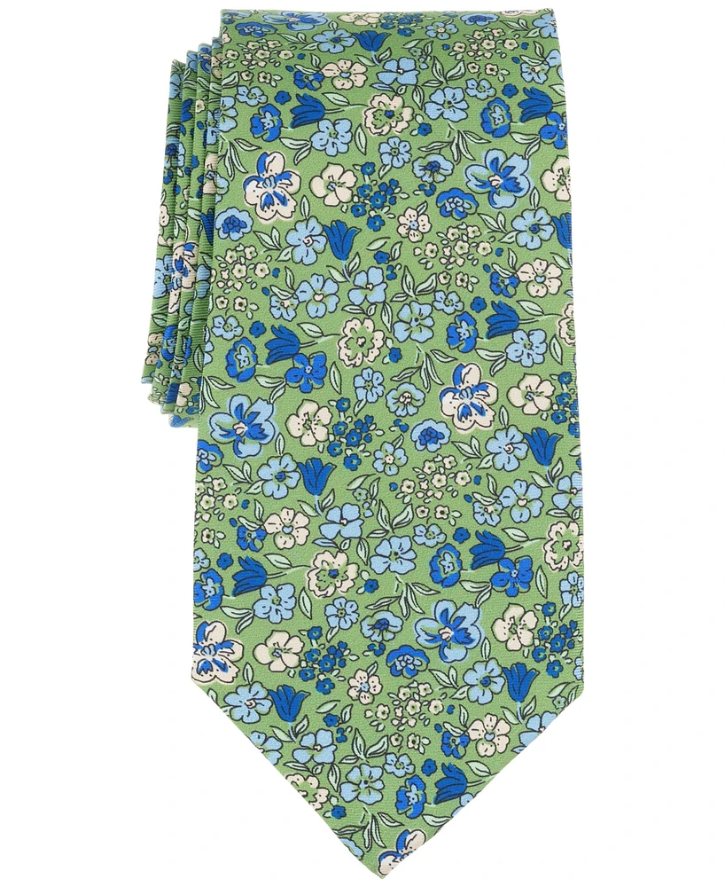 Men's Classic Floral Print Silk Tie