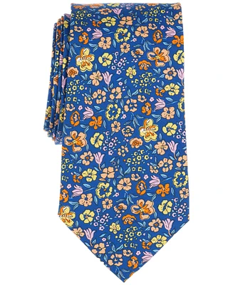 Men's Classic Floral Print Silk Tie