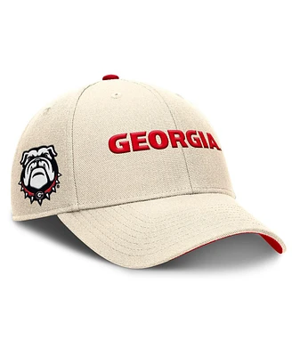 Nike Men's Natural Georgia Bulldogs Primetime Rise Adjustable Hat