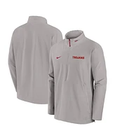 Nike Men's Pewter Usc Trojans Sideline Coaches Quarter-Zip Jacket