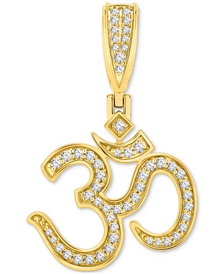 Men's Diamond Polished Om Symbol Pendant (1/2 ct. t.w.) in 10k Gold