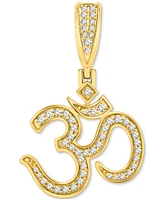 Men's Diamond Polished Om Symbol Pendant (1/2 ct. t.w.) in 10k Gold