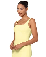 Betsy & Adam Women's Square-Neck Sleeveless Gown