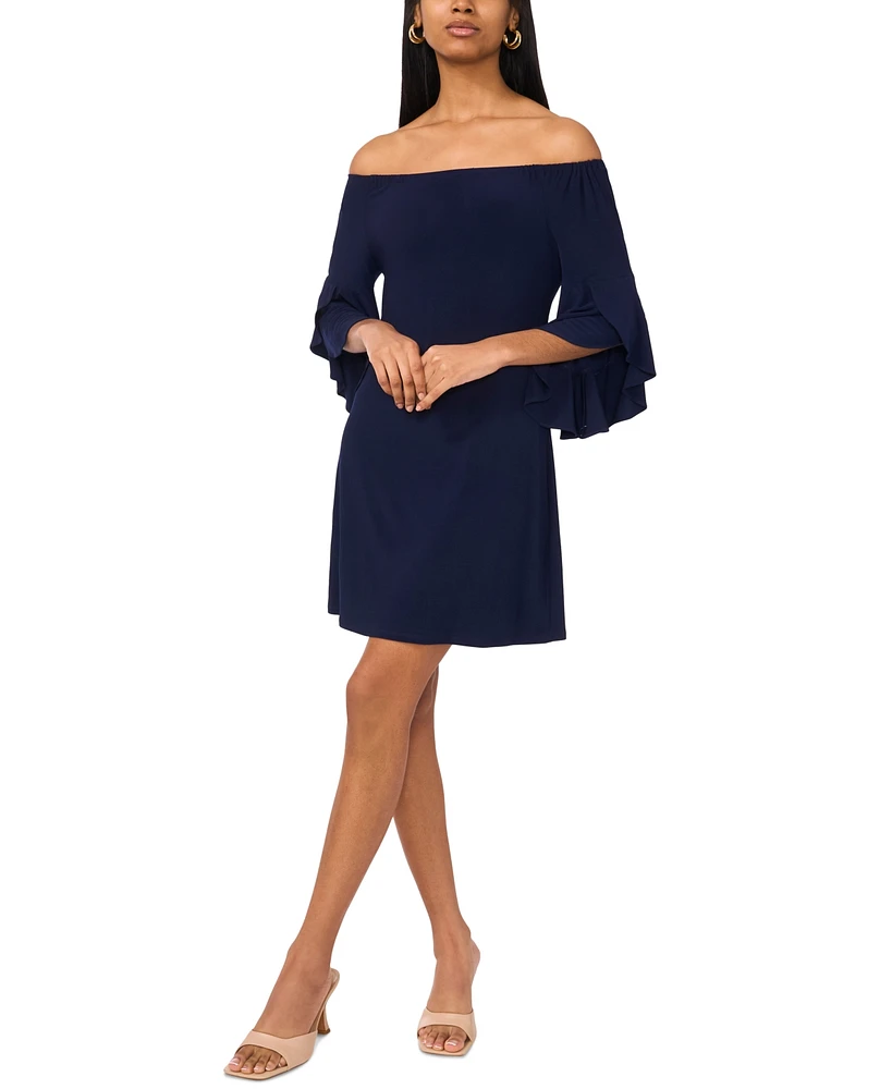 Msk Petite Off-The-Shoulder Shift Dress