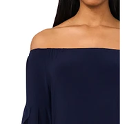 Msk Petite Off-The-Shoulder Shift Dress