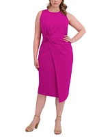 Siena Plus Side-Knot Midi Dress