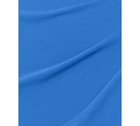 Betsy & Adam Women's Asymmetric Side-Pleated Midi Dress