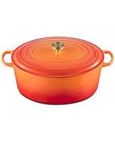 Le Creuset Signature 15.5-Qt. Flamme Doree Oval Oven with Crucible Knob - 100th Anniversary Edition