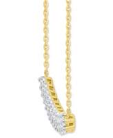 Forever Grown Diamonds Lab Diamond Cluster 18" Necklace (2 ct. t.w.) Sterling Silver or 14k Gold-Plated