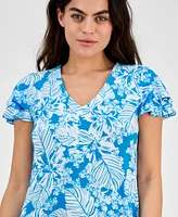 Ak Anne Klein Petite Flutter-Sleeve Sheath Dress