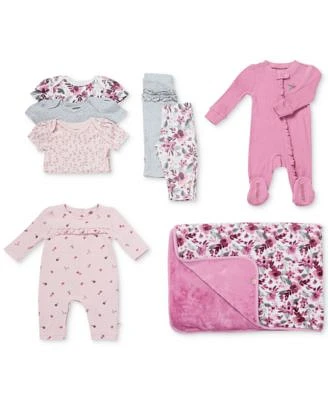 Huggies Baby Girls Floral Collection Bodysuits Pants Coverall Headband Set Footed Coverall Blanket