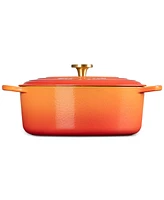 Le Creuset Signature 6.75-Qt. Flamme Doree Oval Oven with Crucible Knob - 100th Anniversary Edition