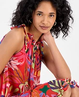 Robbie Bee Women's Floral Ruffle-Tiered Shift Dress