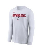 Men's White Cincinnati Bearcats 2025 On-Court Bench Long Sleeve T-Shirt