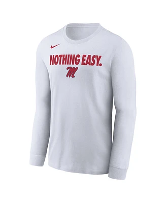 Nike Men's White Ole Miss Rebels 2025 On-Court Bench Long Sleeve T-Shirt