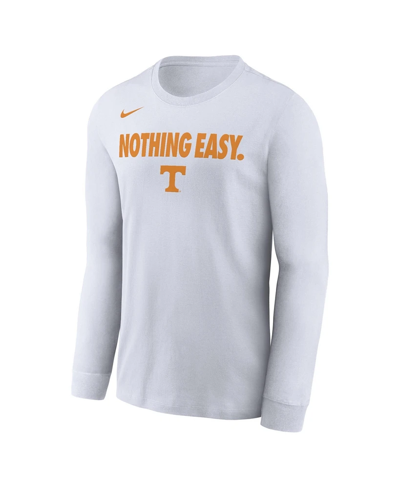 Nike Men's White Tennessee Volunteers 2025 On-Court Bench Long Sleeve T-Shirt