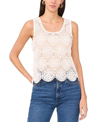 1.state Women's Crochet Open-Weave Tank Top