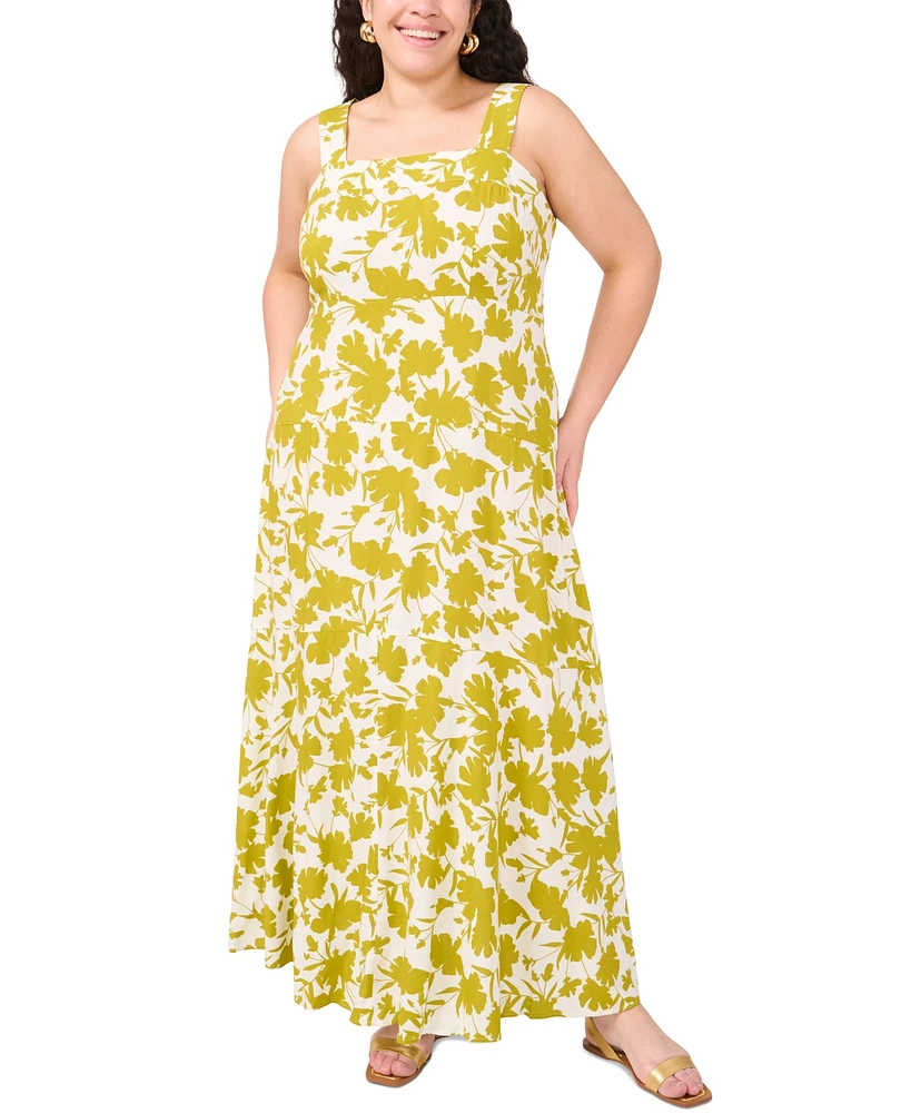 Vince Camuto Plus Square-Neck Sleeveless Maxi Dress