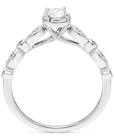 Diamond Engagement Ring (1/3 ct. t.w.) in 14k White Gold