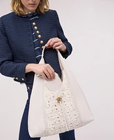 Sam Edelman Sylvia Crochet Raffia Hobo Bag