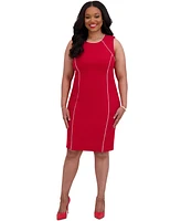 Kasper Women's Piped Sheath Dress, Regular & Plus