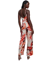 Guess Women's Sana Satin Printed Sleeveless Jumpsuit