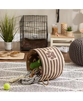 Bone Dry Collapsible Pet Storage Bin Stripe/Paw Patch