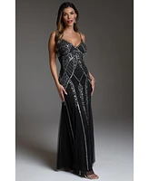 Bebe Women's Beaded Gown