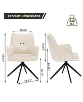 Dyhome Modern Swivel Dining Chairs / Accent Chair, with Metal Frame