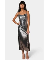 Bebe Women's Ombre Sequin Maxi Slip Dress