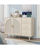 Mondawe 2 Door 3 Drawer Cabinet, Suitable for Bedroom, Living Room