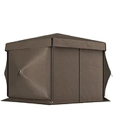 Outsunny 12' x 12' Hexagonal Pop Up Gazebo, Outdoor Canopy Tent