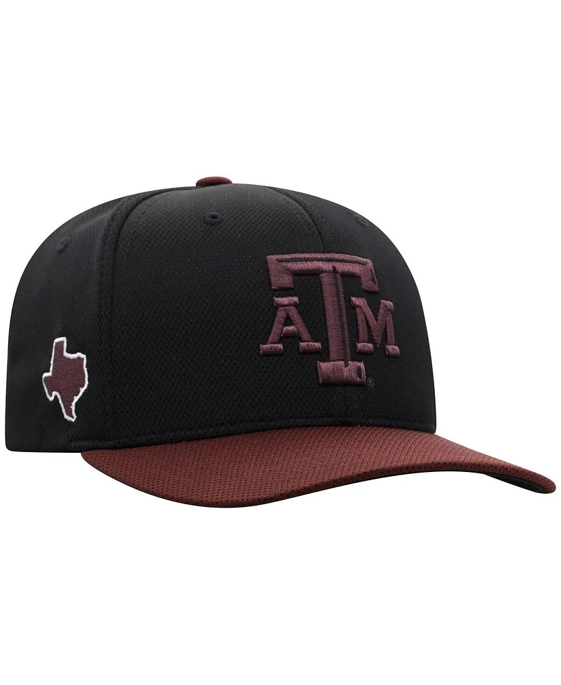 Top of the World Men's Black Texas A&M Aggies Reflex Fitted Hat