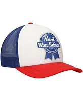 Lids Men's White Pabst Blue Ribbon Foam Trucker Adjustable Hat