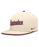 Nike Men's Natural Florida State Seminoles Primetime True Performance Fitted Hat