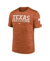 Nike Men's Texas Orange Longhorns Velocity Baseball Wordmark Stack Performance T-Shirt