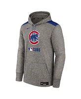 Nike Men's Heather Charcoal Chicago Cubs Authentic Collection Performance Pullover Hoodie