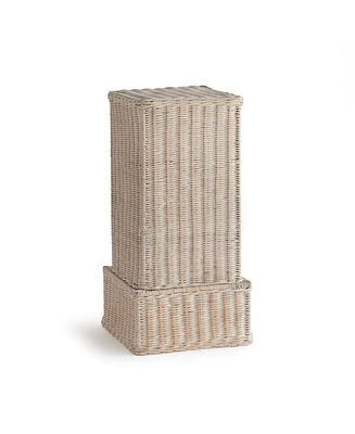 Charleston Rattan Pedestal Sculpture Short