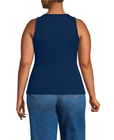 Lands' End Plus Drapey Rib Skimming Tank Top