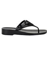 Tommy Hilfiger Women's Vedna Cutout Logo Jelly Thong Sandals