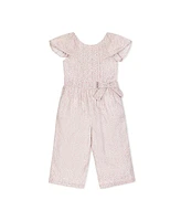 Hope & Henry Toddler Girls Organic Flutter Sleeve Pintuck Jumpsuit