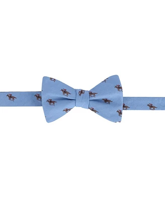 Trafalgar Men's Down The Stretch Racehorse Linen Blend Bow Tie