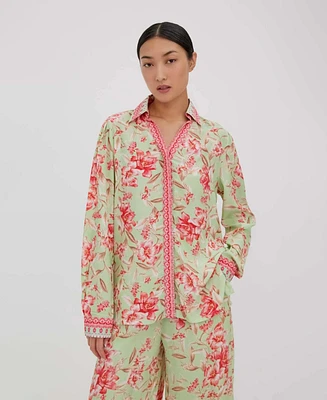 Raishma Studio Women's Naomi Green Shirt