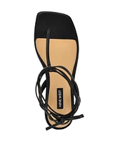 Nine West Women's Norta T-Strap Tie-Up Flat Sandals